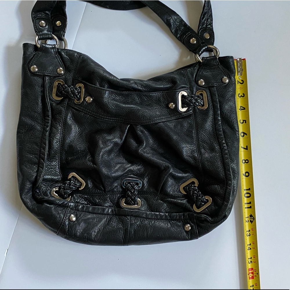 B. Makowsky Black Leather Hobo Bag - Picture 13 of 16